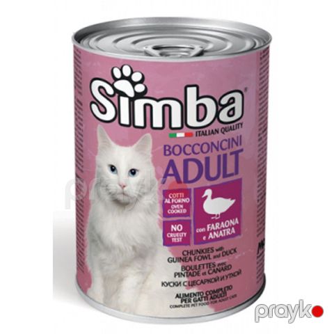 Nəm yem pişiklər üçün Simba Adult ördək ilə, 415 q — Bakı