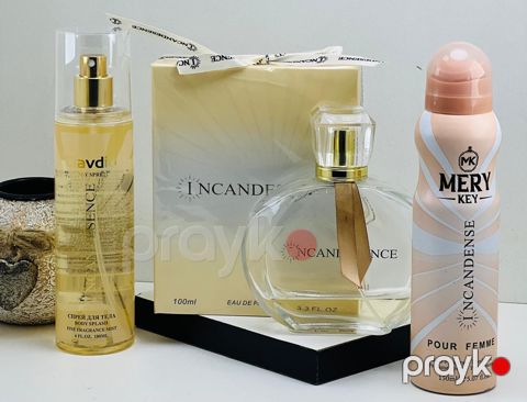 Incandesence 100 ml etir, 150 ml dezodrant və 180 ml bədən spreyi PP5 — Bakı