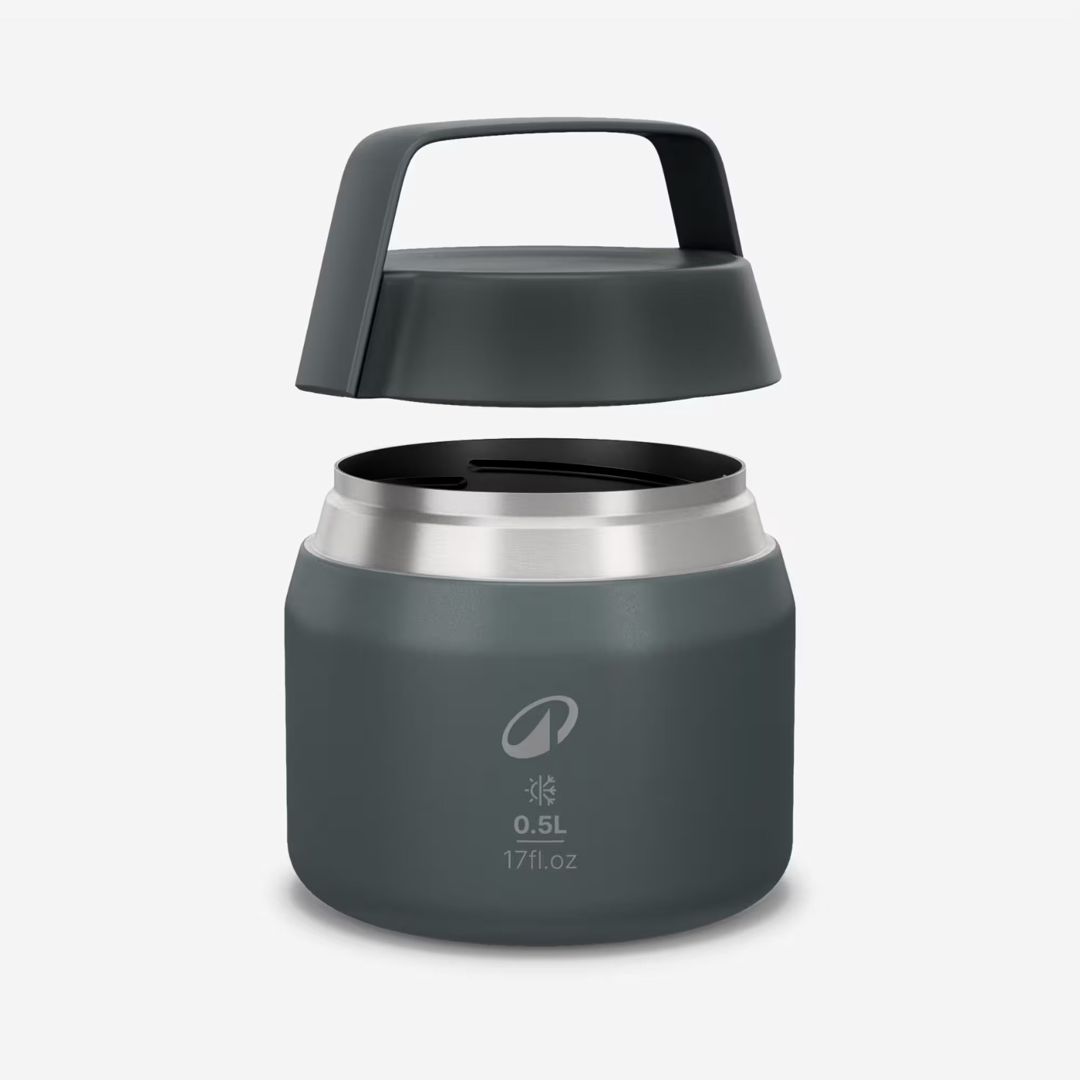 Qida üçün termos Decathlon 8958384, yaşıl, paslanmayan polad, 500 ml — Mallar, Bakı (2)