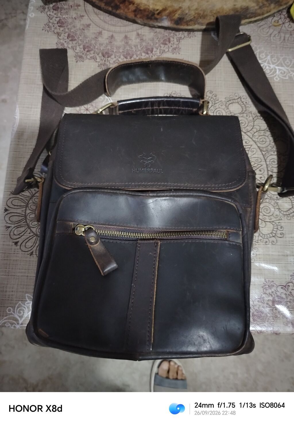 Hunerpaul brendi kişi/unikal stil üçün çiyin çantası. - Material — Çantalar, çamadanlar, cüzdanlar, Bakı (6)