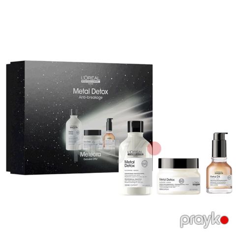 Qulluğ üçün kosmetika dəsti L'Oréal Professionnel Metal Detox Trio saç üçün, metal hissəcikləri təmizləyən 3 mərhələli peşəkar dəst (şampun + maska + qoruyucu yağ/krem) - 3474637324643 — Bakı