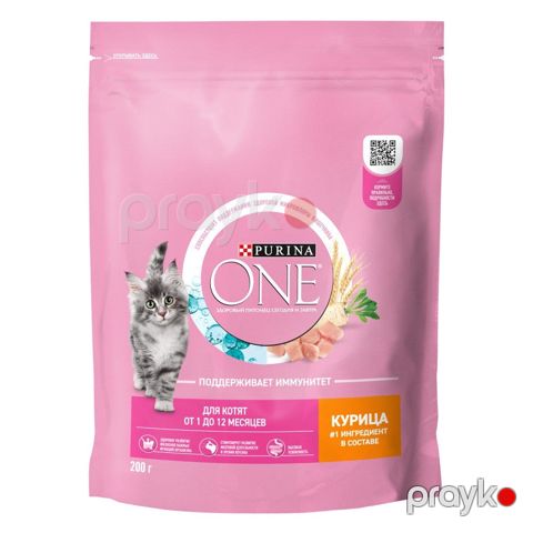 Quru yem Purina One pişik balaları üçün, toyuq, 200 q — Bakı