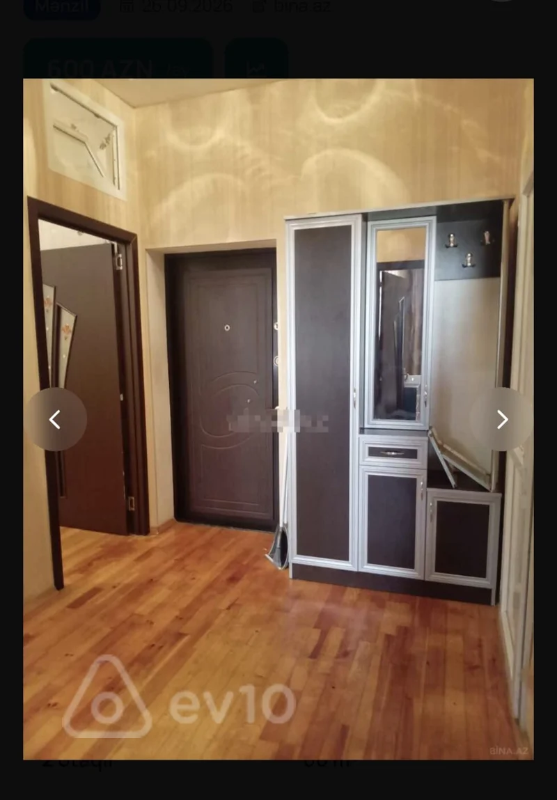 2 otaqlı mənzil, 60 m², Hüseyn Seyidzadə küçəsi, — kirayə — Mənzil, Bakı (4)