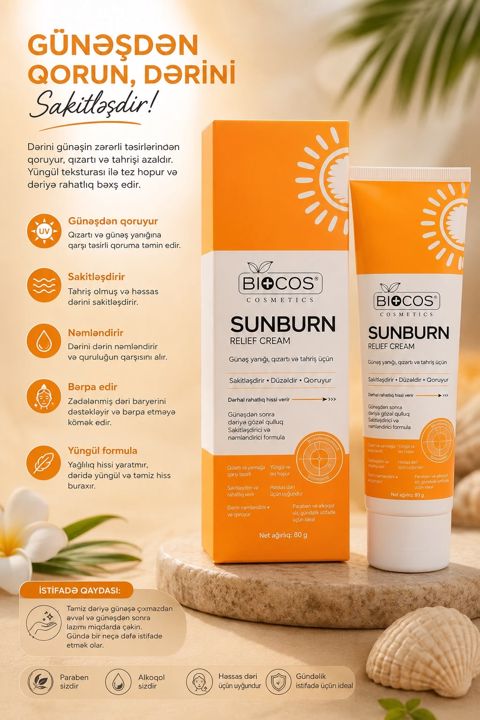 Qaralmadan sonra krem Biocos Sunburn 50 ml — Bakı