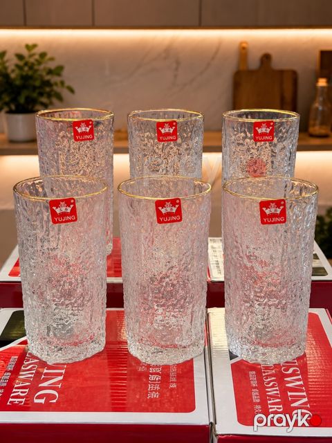 Stəkan dəsti Yujing 3990, şüşə, şəffaf, 310 ml, 6 əd — Bakı