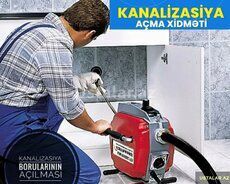 Kanalizasiya acma xidməti 7/24 saat — Bakı