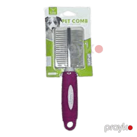 Uzun tüklü itlər və pişiklər üçün daraq Nunbell, ikitərəfli, 5.5х18 sm — Bakı