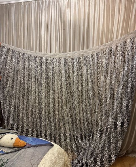 Tül pərdə dəsti 1 ədəd Eni 3 metri Uzun 2,50 - Material: nazik — Masazır