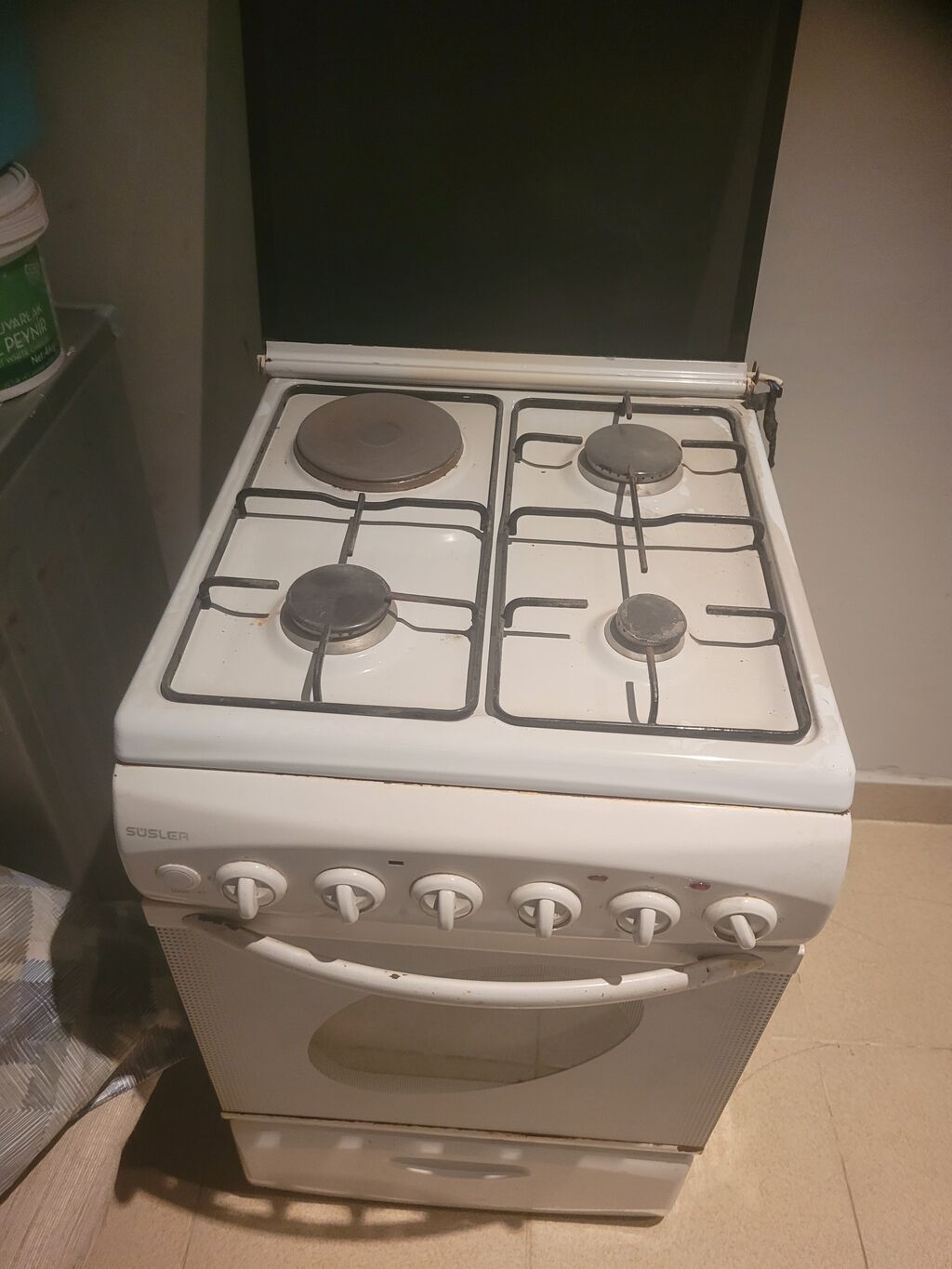 Süsler markalı kombi tip soba - 4 gözlü üst panel: 3 qazlı, 1 — Plitələr, Bakı (2)