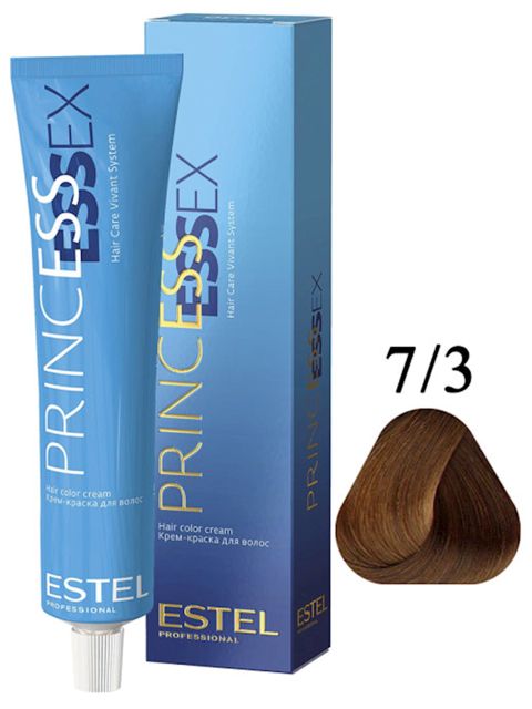 Saçlar üçün krem-boya Estel Professional Princess Essex 7/3 Qoz Orta xurmayı qızılı 60 ml — Bakı