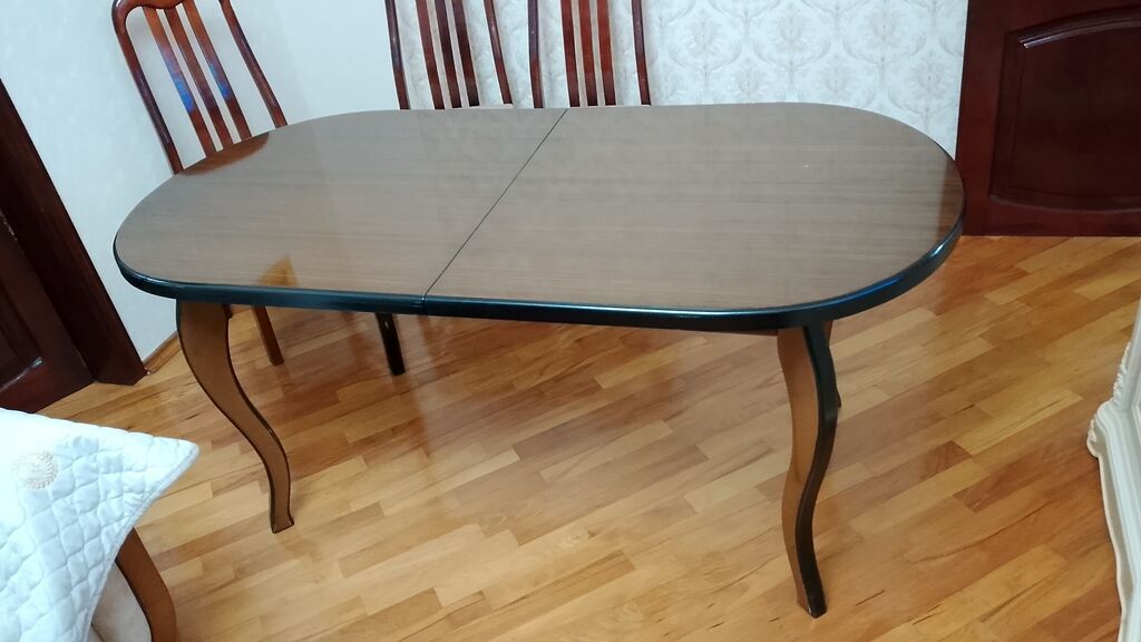 Yığcamlaşdırıla bilən yemək masası - Material: ağac, parlaq laklı — Masalar, Bakı (2)