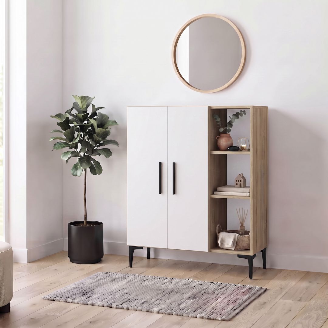 Komod, Ldsp, Sonoma/Ağ, 105x90x35 sm — Mallar, Bakı