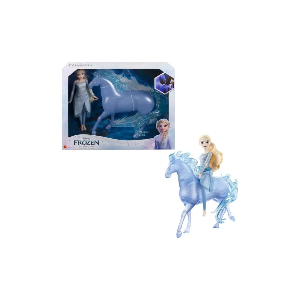 Oyuncaq Mattel Frozen Fashion Doll Elsa & Nokk Horse Set 194735120871 (HLW58) — Bakı