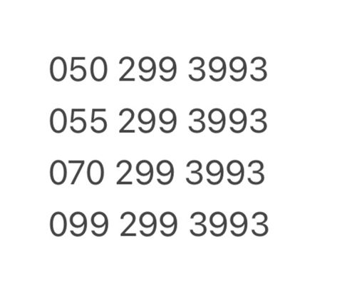 Digər nömrə – (050) 299-39-93 — Bakı