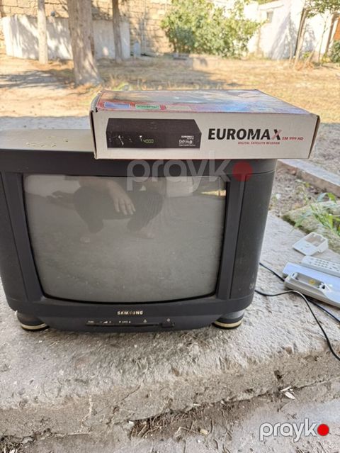 Samsung kineskop TV (CRT) – ön paneldə səs, kanal və menyu — Bakı