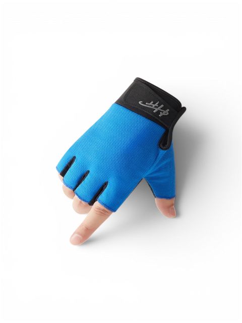 Əlcək Half-Finger, Fitnes üçün, Qara/Mavi — Bakı