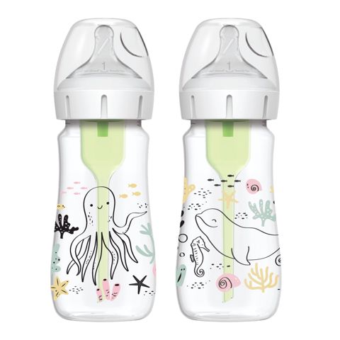 Qidalanma üçün qab dəsti Dr.Brown's Anti-colic Options+, enli boru ilə, 2 x 270 ml — Bakı