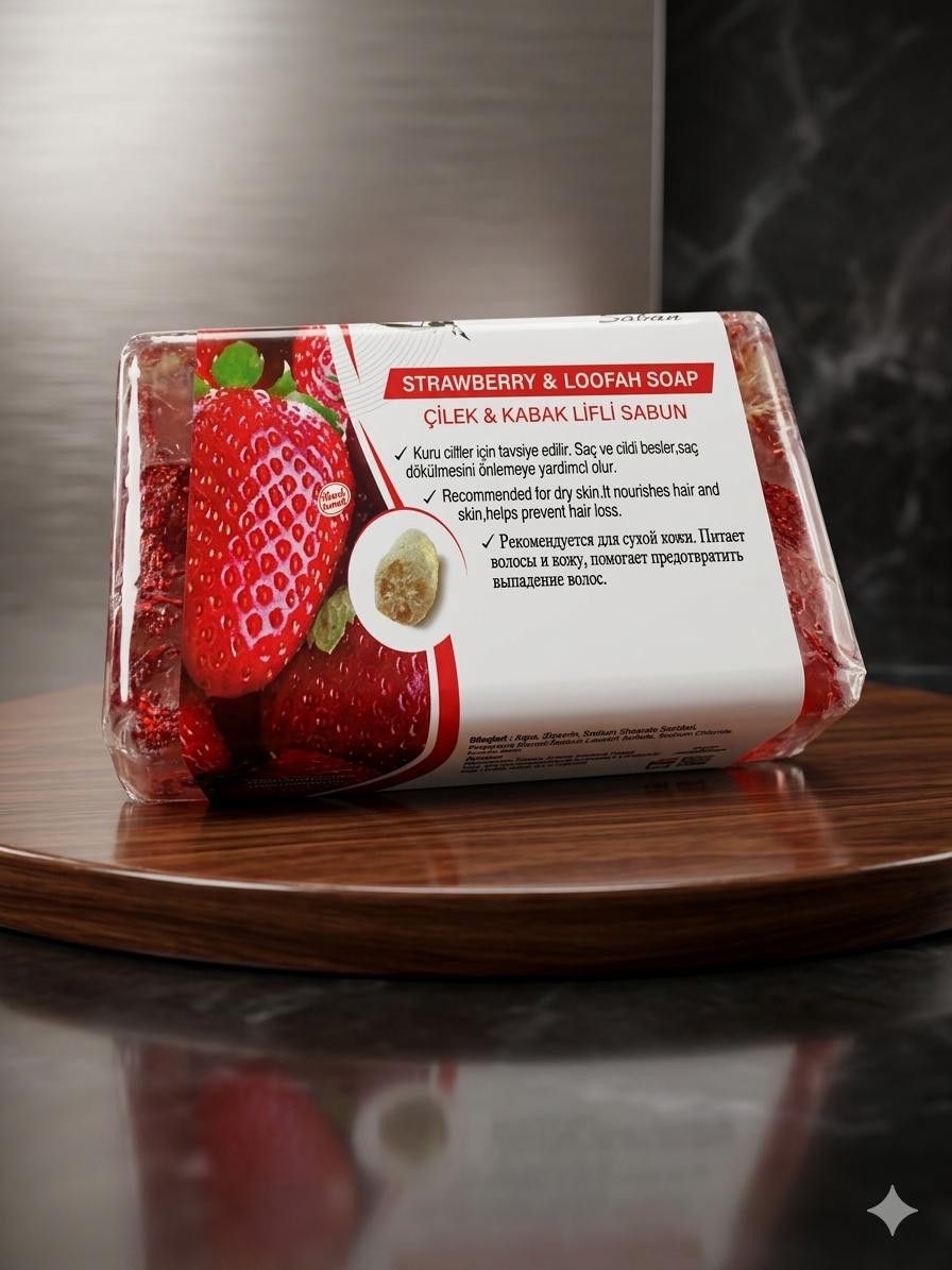 Kosmetik sabun Strawberry&Loofah 100 q — Mallar, Bakı