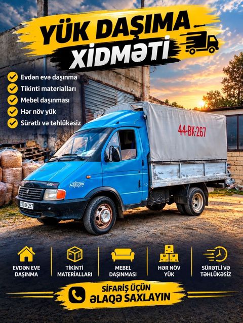 Yükdaşıma xidməti - Evdən-evə daşınma - Tikinti materiallarının — Göytəpə