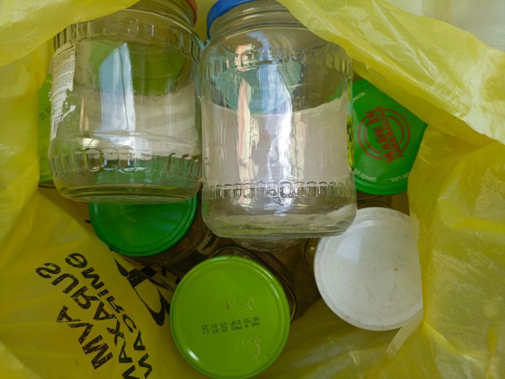 Şüşə bankalar dəsti 100 ədədi,bir ədədi 10qəpik - Material: qalın — Konservasiya malları, Bakı (5)