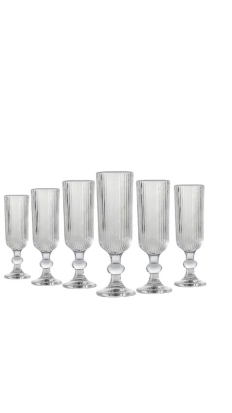 Sızıqlı şampan bakalı 6921-652, şəffaf, 6 əd, 180 ml — Bakı