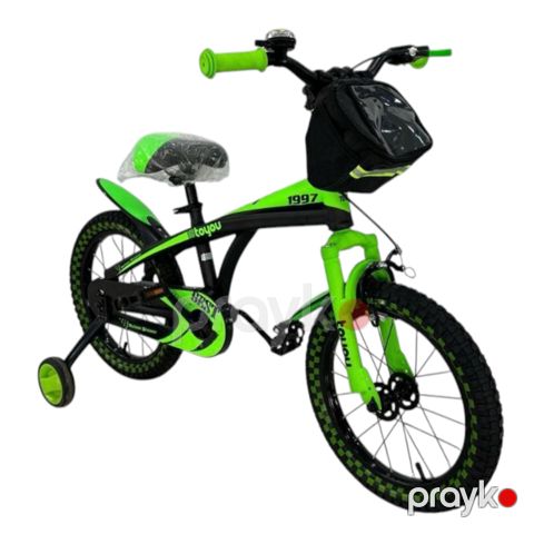 Uşaq velosipedi Toyou RB, 14", qara/yaşıl — Bakı