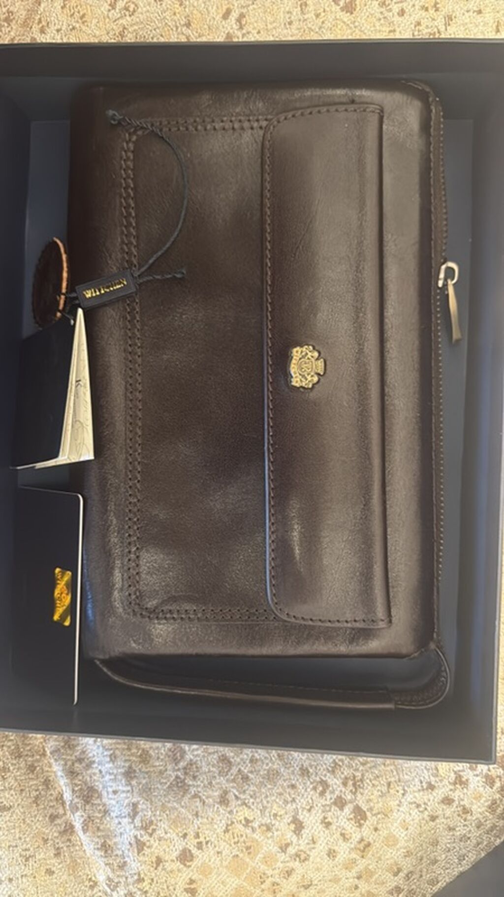 Wıttchen kişi əl portfeli – premium dəri aksesuar - Material: təbii — Çantalar, çamadanlar, cüzdanlar, Bakı (4)
