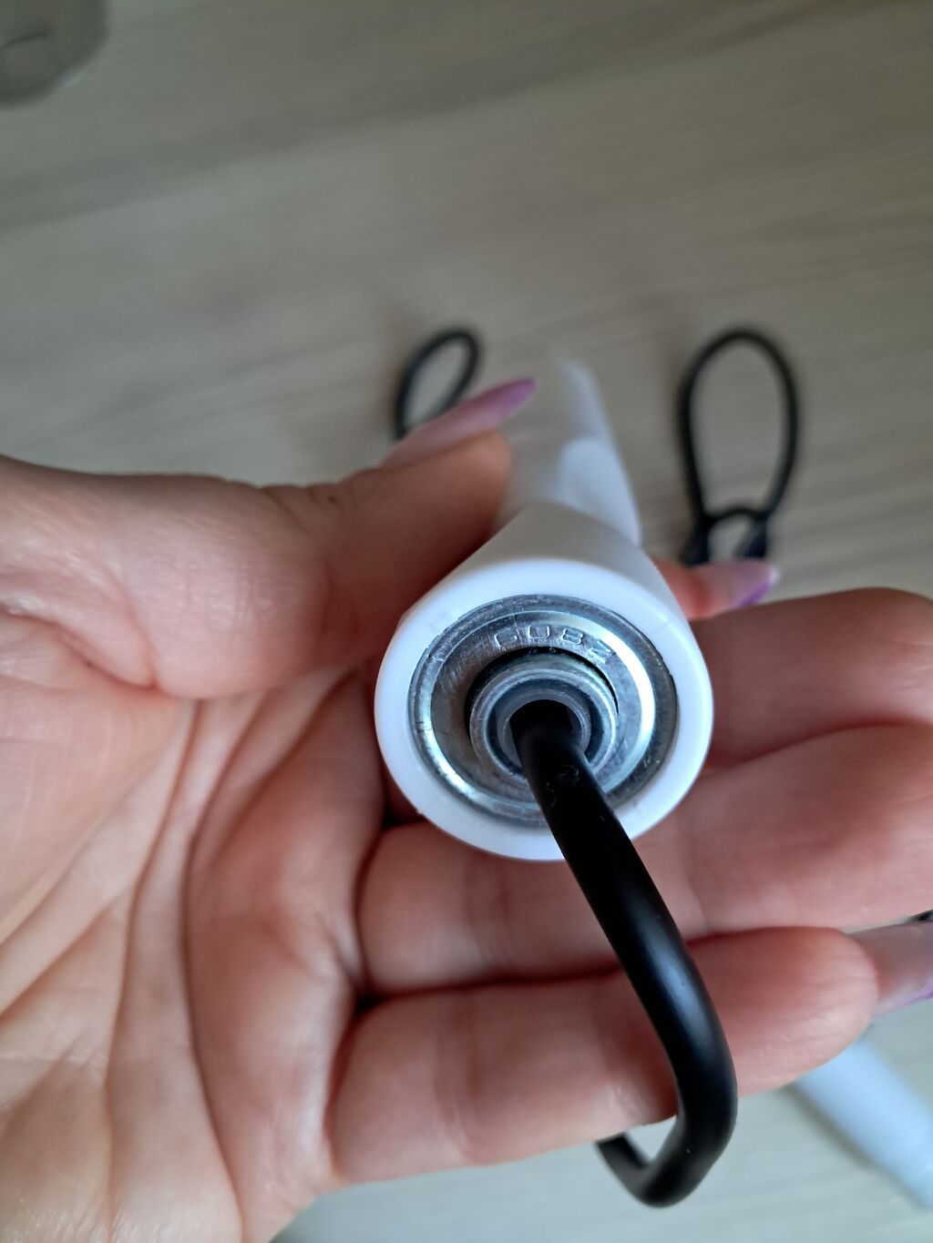 Təlim üçün sürətli ip (jump rope) - Qara vinil/silikon tipli möhkəm — Fitness və yoqa, Bakı (2)