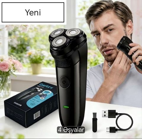 Elektrik ülgüc – 3 başlı, qara - Fırlanan 3 bıçaqlı başlıq: üzü — Bakı