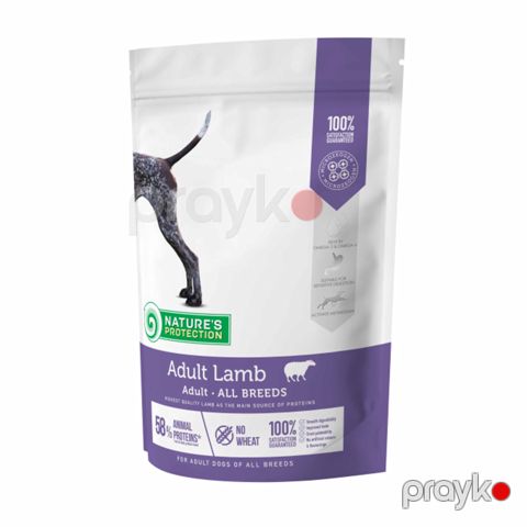 Quru yem Nature's Protection Adult Lamb, bütün cins yetkin itlər üçün, quzu əti ilə, 1 kq — Bakı