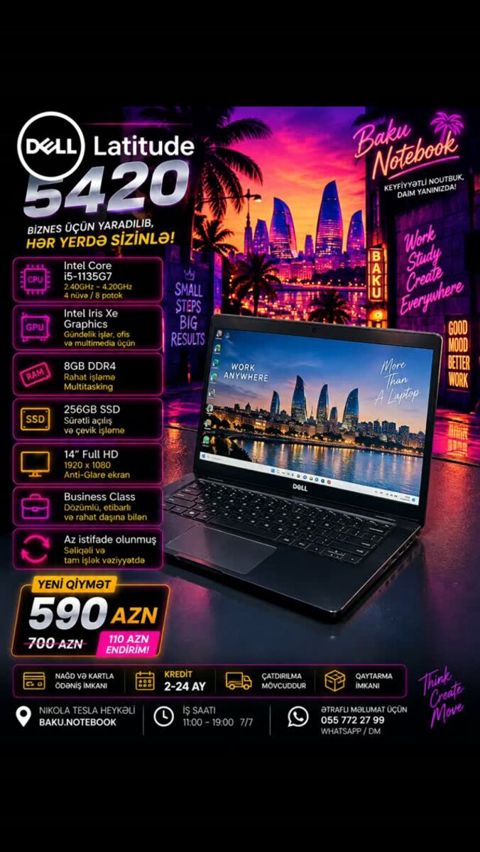 Noutbuk Dell Latitude 5420 — Bakı