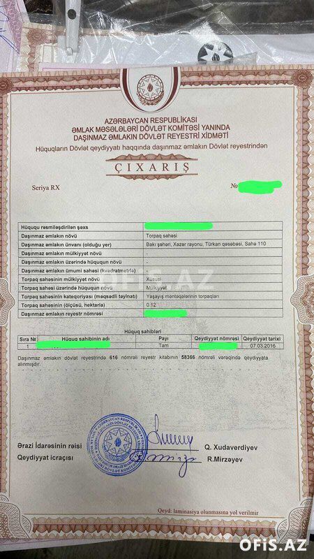 Torpaq Satılır Abşeron r., Türkan q., 12 sot — Torpaq, Bakı (7)