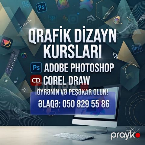 Photoshop və Corel draw Qrafik Dizayn Praktiki Tədris — Bakı