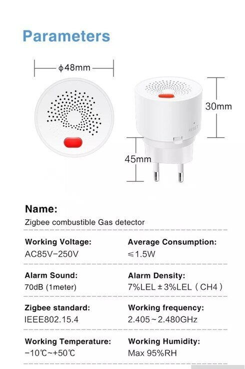 WiFi qaz detektoru siqnallı təbii qaz sızma sensoru — Mallar, Bakı (3)