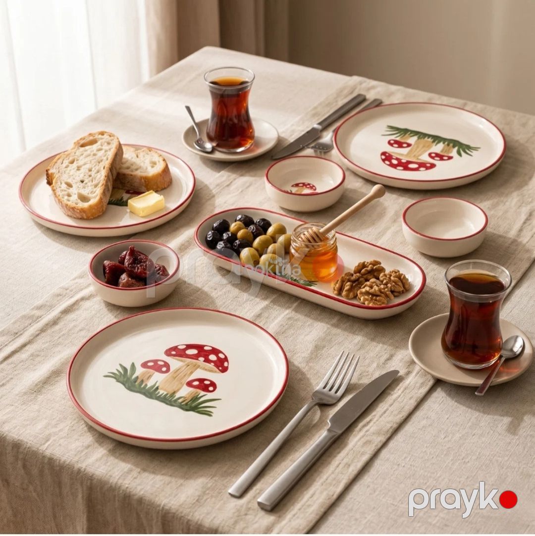 Səhər yeməyi dəsti 2623296, keramika, rəngbərəng, 6 nəfərlik, 14 parça — Mallar, Bakı (3)