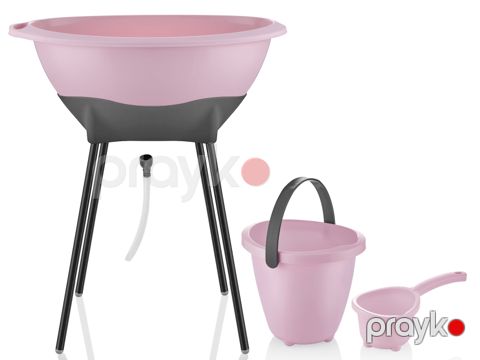 Uşaq üçün vanna dəsti Babyjem, çəhrayı, 3 parça — Bakı