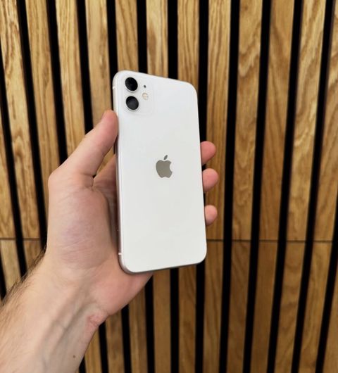 IPhone 11, 128 GB, Ağ, Zəmanət, Simsiz şarj, Face ID — Bakı