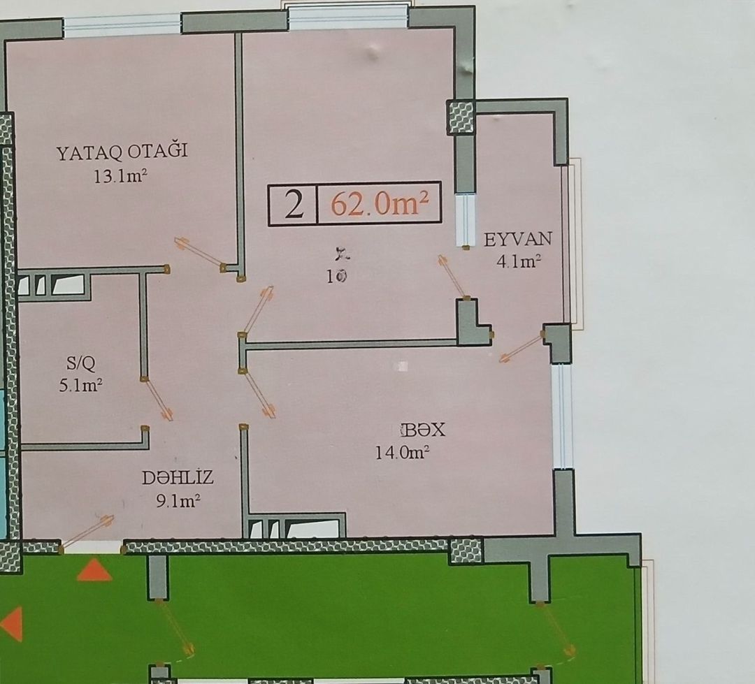 Satılır 2 otaqlı yeni tikili 66 m² — Mənzil, Bakı (4)