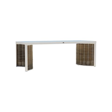 Bağ masası Skyline Design Olıva, düzbucaqlı, 220x100 sm, Kubu/White Matt, alüminium - 23251 — Bakı