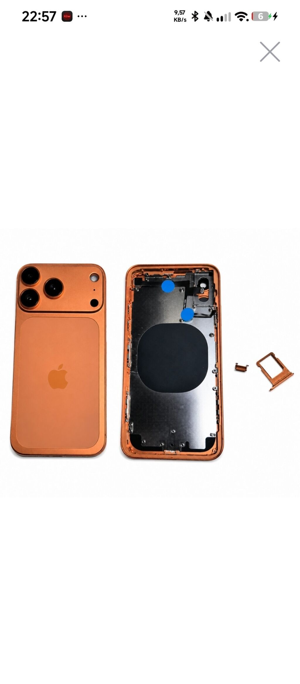 IPhone x üçün 17 pro yığmaq üçün korpus təzədir yenidir çatırılma var — Smartfon ehtiyat hissələri, Saatlı