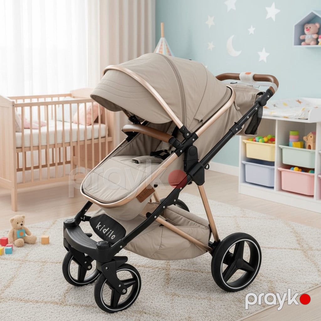Uşaq arabası Kidilo V71 Elegant, 0-22 kq, bej — Mallar, Bakı (2)