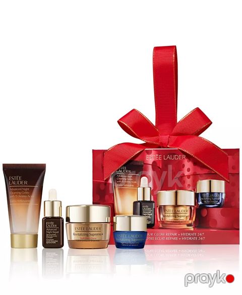 Dəriyə qulluq dəsti Estee Lauder Revitalizing Supreme (Təmizləyici gel Advanced Night 30 ml + Zərdab Advanced Night Repair 7 ml + Krem Revitalizing Supreme+ Power 15 ml + Gecə kremi Revitalizing Supreme+ Night Power Bounce 7 ml) — Bakı
