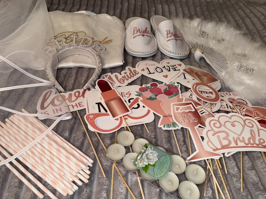 Gəlin temalı bachelorette/bridal shower dəsti Aksesuar və dekor — Toy paltarı, Bakı (7)