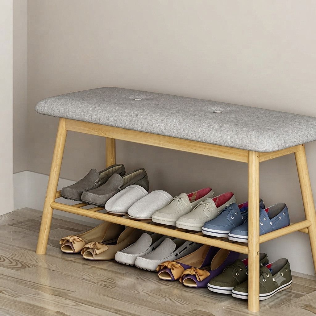 Skamya Home Design, bambuk, boz, 90x45x34 sm — Mallar, Bakı (3)