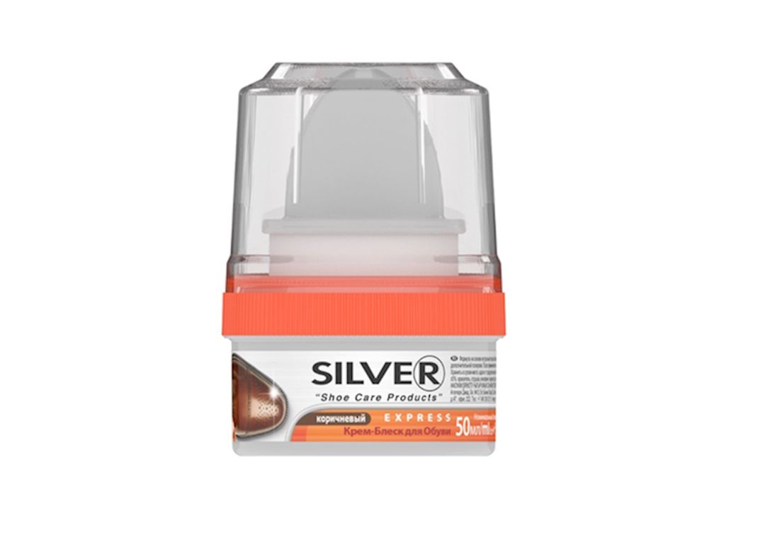 Krem-parlaqlıq Silver Express Dəri ayaqqabılar üçün, qəhvəyi, 50 ml — Mallar, Bakı