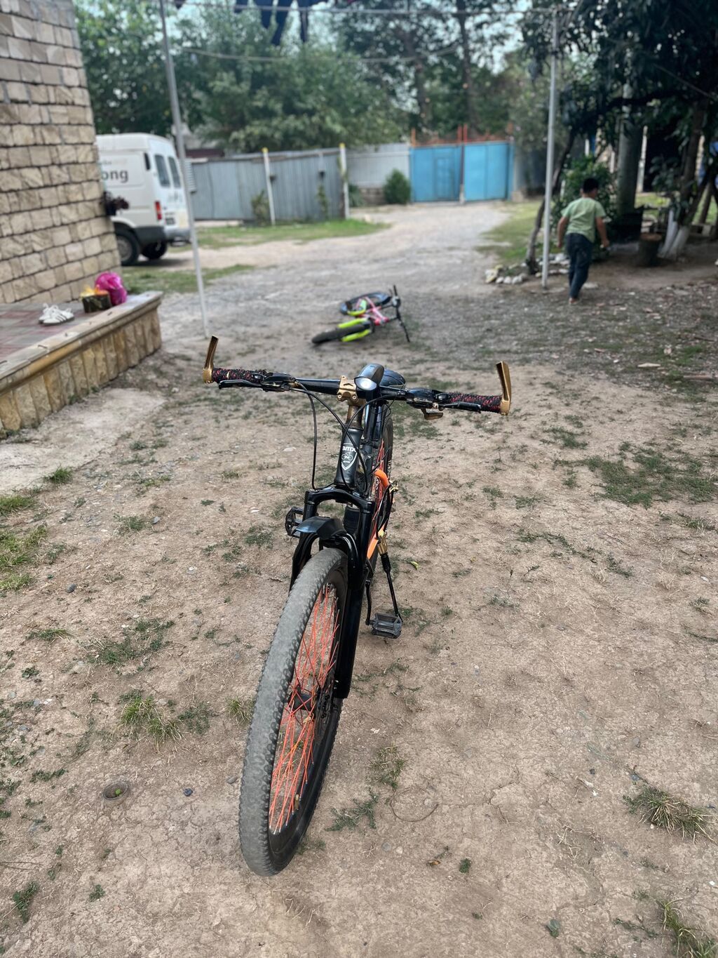 BMX stili velosiped - Rəng: qara narıncı detallarla - Çərçivə: BMX — BMX, Masallı (2)