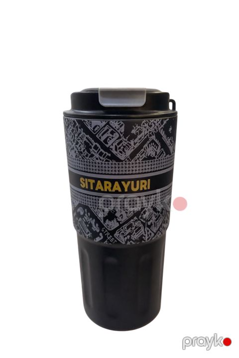 Termos Sitarayuri, paslanmayan polad, qara, 600 ml — Bakı