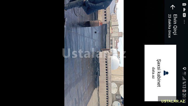 Tol işləri, Izolyasiya isleri — Dam və örtüklər, Bakı (4)