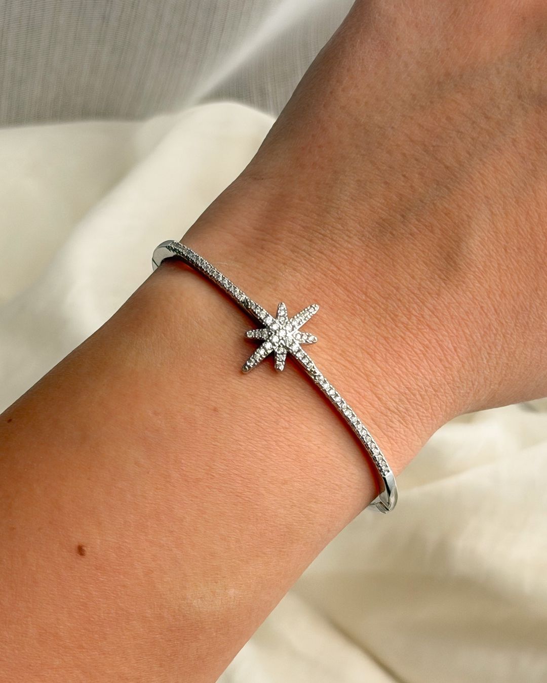 Qolbaq qadınlar üçün Qütb ulduzu, rodium mis 14k örtüklü, gümüşü — Mallar, Bakı (3)