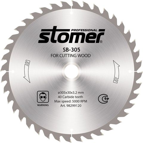 Stomer Professional SB-305 dairəvi mişar diski – ağac kəsimi üçün — Bakı